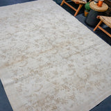 6’9 x 10’1 Vintage Oushak Rug Muted Beige & Brown SB '4406
