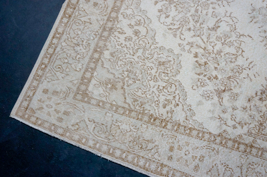 7’ x 11’1 Vintage Oushak Rug Beige, Brown + Gray SB