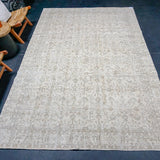 6’8 x 10’6 Vintage Oushak Rug Beige, Brown + Gray '4404