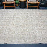 6’8 x 10’6 Vintage Oushak Rug Beige, Brown + Gray '4404