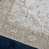 6’ x 11’2 Vintage Oushak Rug Beige, Taupe + Wine SB '4533