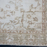 6’ x 11’2 Vintage Oushak Rug Beige, Taupe + Wine SB '4533