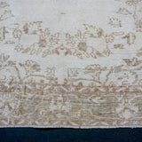 6’ x 11’2 Vintage Oushak Rug Beige, Taupe + Wine SB '4533