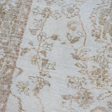 6’ x 11’2 Vintage Oushak Rug Beige, Taupe + Wine SB '4533