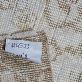 6’ x 11’2 Vintage Oushak Rug Beige, Taupe + Wine SB '4533