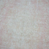 5’8 x 9’11 Vintage Oushak Rug Muted Beige + Watermelon Blush Pink