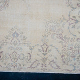 6’8 x 10’2 Vintage Oushak Rug Muted Beige, Powder Blue & Violet '4249