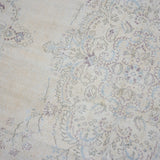 6’8 x 10’2 Vintage Oushak Rug Muted Beige, Powder Blue & Violet '4249