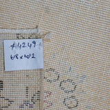 6’8 x 10’2 Vintage Oushak Rug Muted Beige, Powder Blue & Violet '4249
