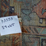 3’9 x 6’5 Turkish Oushak Rug Muted Gray, Copper and Blue Vintage Carpet