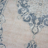 6’4 x 11’5 Vintage Oushak Rug Muted Navy, Blush & Cream