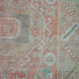 3’10 x 6’ Turkish Oushak Rug Muted Apricot, Green and Camel Beige Antique Carpet