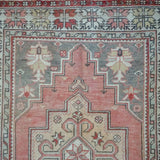 4’6 x 8’8 Turkish Oushak Rug Muted Copper, Taupe + Beige Vintage Carpet