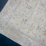 6’3 x 9’5 Vintage Oushak Rug Muted Beige & Gray