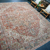 9’8 x 12’9 Classic Vintage Carpet Wine, Blue & Green SB '4668