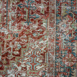 9’8 x 12’9 Classic Vintage Carpet Wine, Blue & Green SB '4668