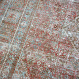 9’8 x 12’9 Classic Vintage Mallayer Carpet Red, Brown & Blue SB