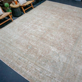 9’6 x 13’1 Classic Vintage Carpet Gray, Camel, Wine + Denim Blue SB '4711