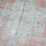 4’8 x 7’9 Classic Vintage Oushak Carpet Very Muted Red & Bone