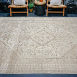 7’ x 9’10 Classic Antique Rug Muted Beige + Brown '4281