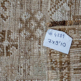 7’ x 9’10 Classic Antique Rug Muted Beige + Brown '4281