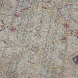 2’5 x 9’7 Classic Antique Runner Dark Camel, Taupe + Wine '4656
