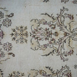 7’ x 10’11 Vintage Oushak Rug Muted Beige, Violet, Brown + Ecru Carpet