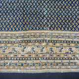 8’ x 10’1 Classic Vintage Carpet Muted Midnight Blue, Beige & Camel SB '4715