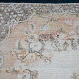 6’3 x 10’3 Vintage Oushak Rug Bone, Caramel & Brown SB '4207