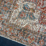 10’2 x 13’8 Classic Antique Carpet Muted Wine, Steel Blue & Green SB