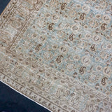 10’6 x 13’8 Classic Antique Carpet Muted Sea Blue, Taupe & Brown SB