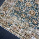 10’7 x 13’7 Classic Antique Carpet Muted Indigo Blue, Mocha & Espresso SB