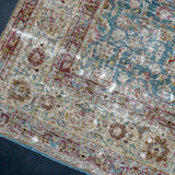 9’7 x 12’3 Classic Antique Carpet Muted Turquoise, Bone Gray & Violet SB '4726