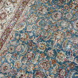 9’7 x 12’3 Classic Antique Carpet Muted Turquoise, Bone Gray & Violet SB '4726