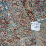 9’6 x 12’8 Classic Antique Rug Muted Blue, Gray & Wine SB '4728
