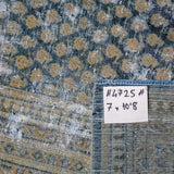 7’ x 10’8 Classic Vintage Rug Muted Denim Blue & Greige SB