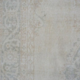 6’10 x 10’2 Vintage Oushak Rug Creamy Beige and Green Carpet