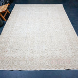 7’6 x 11’3 Vintage Oushak Rug Beige & Dark Taupe '4537