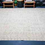 7’6 x 11’3 Vintage Oushak Rug Beige & Dark Taupe '4537