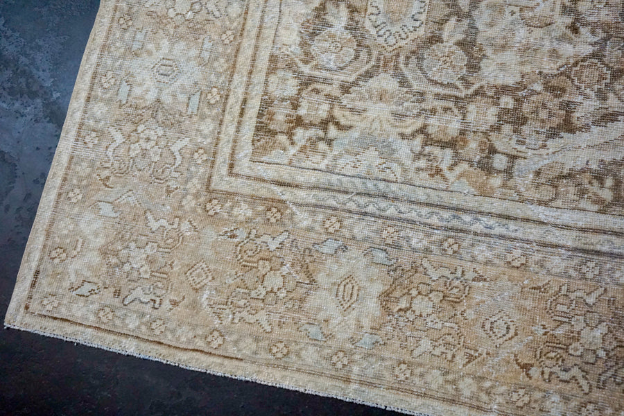 8’10 x 12’ Classic Antique Rug Muted Beige, Brown + Gray Carpet SB
