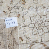 7’6 x 11’3 Vintage Oushak Rug Beige & Dark Taupe '4537