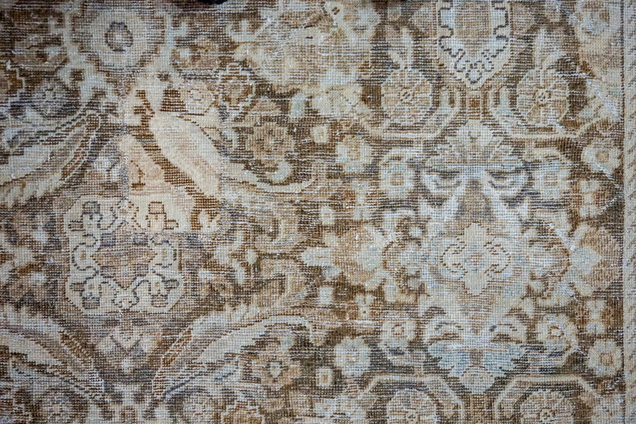 8’10 x 12’ Classic Antique Rug Muted Beige, Brown + Gray Carpet SB
