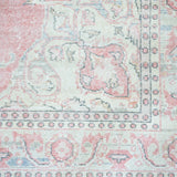 6’8 x 10’5 Vintage Oushak Rug Pink, Gray & Baby Blue '4164