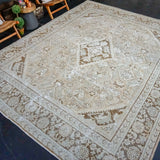 9’8 x 12’4 Classic Antique Rug Muted Beige, Gray & Brown '3695
