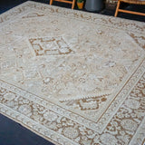 9’8 x 12’4 Classic Antique Rug Muted Beige, Gray & Brown '3695