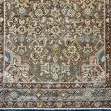 3’3 x 12’7 Persian Runner Brown, Olive &  Pale Peach '2916