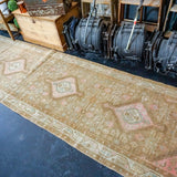 3’6 x 13’9 Persian Malayer Runner Camel and Blush Pink '2914