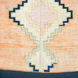 2’1 x 7’2 Vintage Turkish Runner Muted Salmon, Navy Blue + Bone '4329
