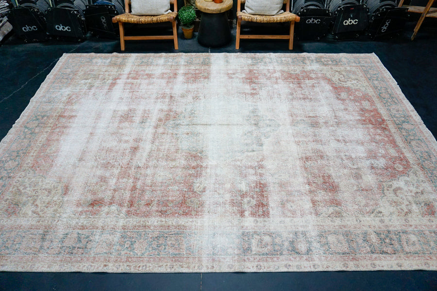 7’10 x 11’5 Oushak Rug Copper and Forest Green SB