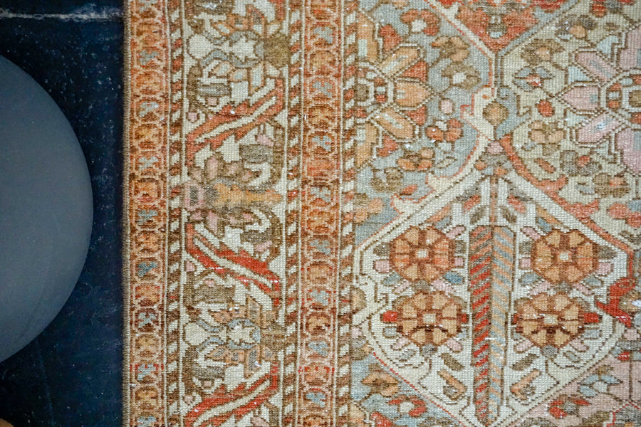 5’4 x 10’3 Classic Vintage Rug 1960’s Copper, Taupe + Cream